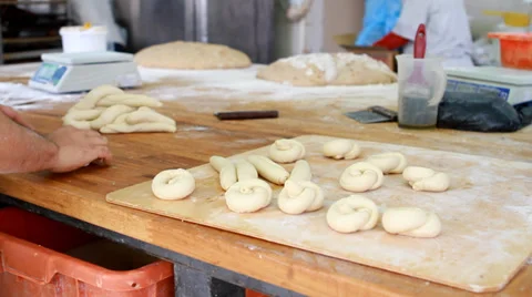 Baking rolls Stock Footage 33529462