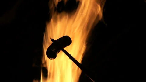 Baking sausages Stock Footage 91330282