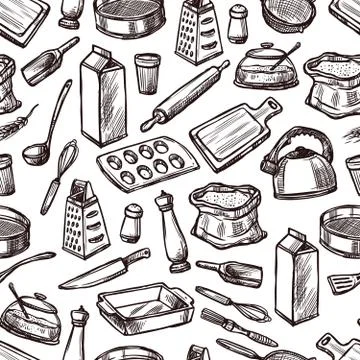 Baking Seamless Pattern Stock Illustration