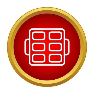 Baking sheet tray icon symbol for cooking Stock Illustration