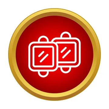 Baking sheets icon in red circle ovenware Stock Illustration