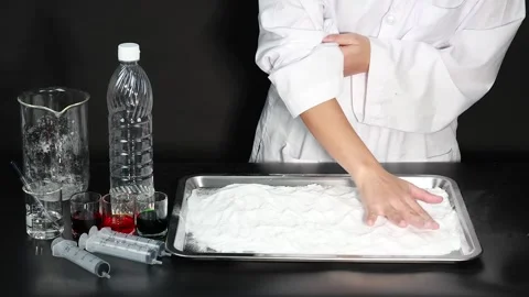 Baking Soda and Vinegar Experiment Stock Footage 325275332