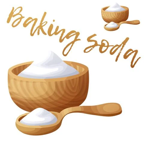Baking soda. Cartoon vector icon isolated on white background Stock Illustration