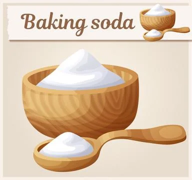 Baking soda. Cartoon vector icon. Series of food and drink and ingredients for Stock Illustration