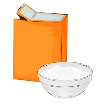 Baking soda vector illustration on a white background Stock Illustration