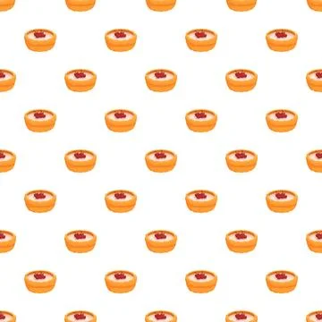 Baking sweet tarts seamless pattern background dessert 스톡 일러스트
