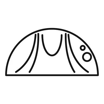 Baking tasty bread with volcano shape and bubbles icon 스톡 일러스트