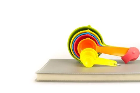 Baking tools and different shapes on white background Stock Photos