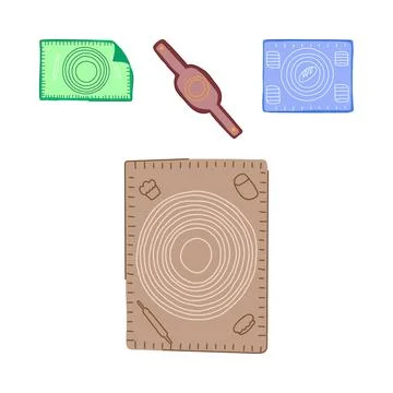Baking tools collection for kitchen cooking preparation Stock Illustration