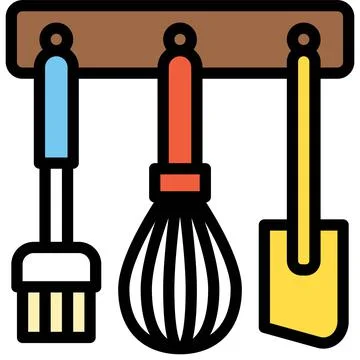 Baking tools icon, Bakery and baking related vector Stock Illustration