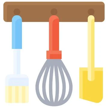 Baking tools icon, Bakery and baking related vector Stock Illustration