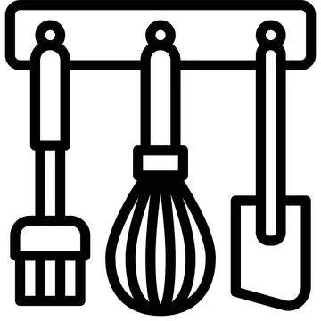 Baking tools icon, Bakery and baking related vector Stock Illustration