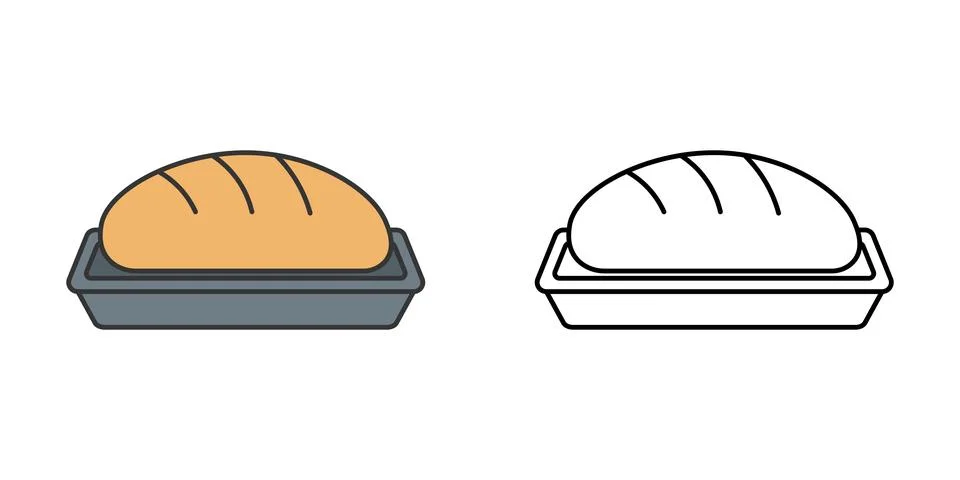Baking tray bread icon Stock Illustration