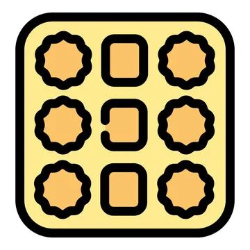 Baking tray with different shaped dough for baking cookies or cake Stock Illustration