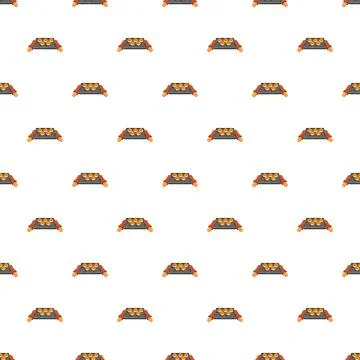 Baking tray with muffins pattern on white background Illustrazione stock
