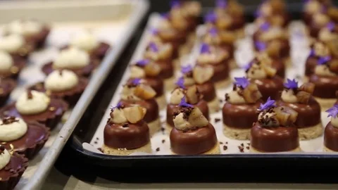 Baking tray nice cookies Stock Footage 70883582