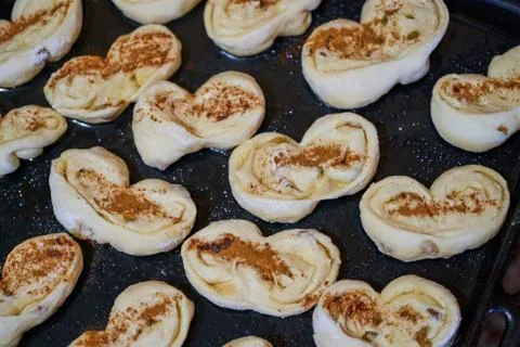 Baking on a tray, ready for baking Stock Photos
