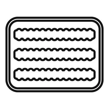 Baking tray with ridges for even cooking and easy removal イラスト素材