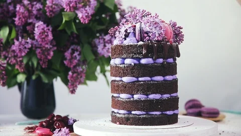 Baking wedding part dessert. Stock Footage 102042721