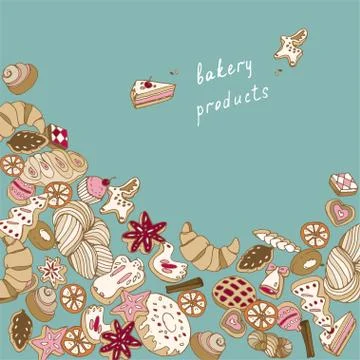 Baking on a white background vector illustration. Christmas cook Stock Illustration