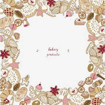 Baking on a white background vector illustration. Christmas cook Stock Illustration