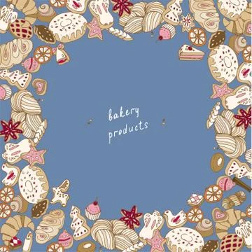Baking on a white background vector illustration. Christmas cook Stock Illustration