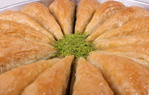 Baklava cut carrots on the table Stock Photos