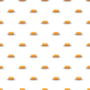 Baklava dessert pattern seamless sweet food background Stock Illustration