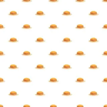 Baklava dessert seamless pattern on white background Stock Illustration