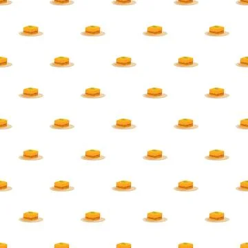 Baklava sweet dessert repeating pattern on white background Illustrazione stock