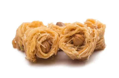 Baklava with walnuts Stock Photos