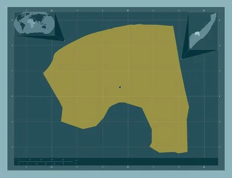 Bakool, Somalia Mainland. Solid color shape 스톡 일러스트