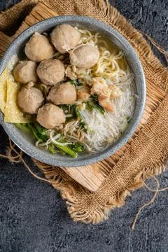 Bakso or baso  스톡 사진