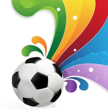 Bal and rainbow Illustrazione stock