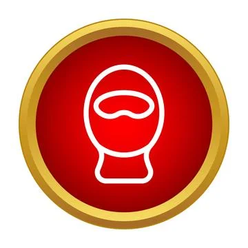Balaclava mask icon representing crime and security Stock Illustration