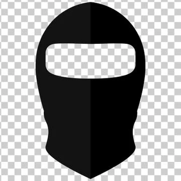 Balaclava in style of flat on a transparent background, vector Stock Illustration