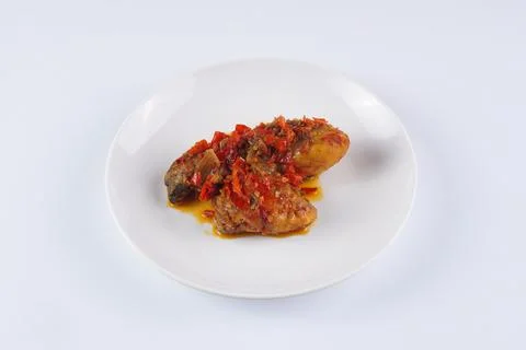 Balado fried chicken Stock Photos
