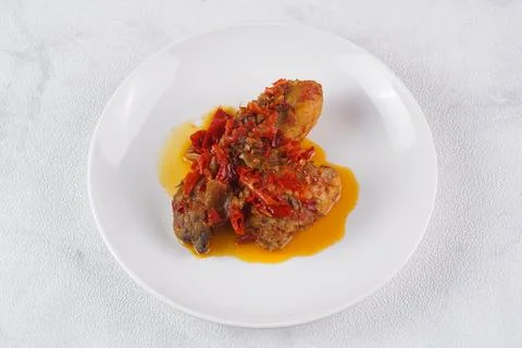 Balado fried chicken Stock Photos