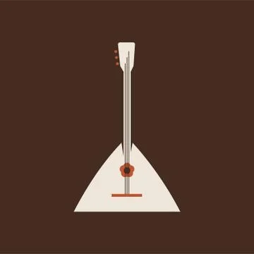 Balalaika flat vector icon. Folk music instrument Stock Illustration