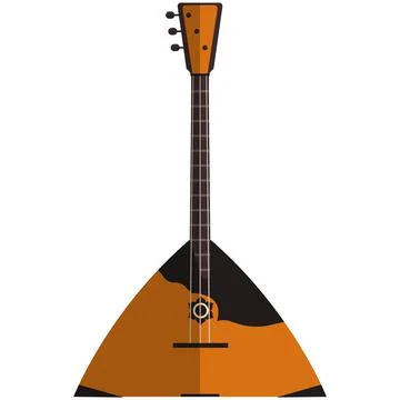 Balalaika, music icon, flat vector isolated illustration. Russian folk string Stock Illustration