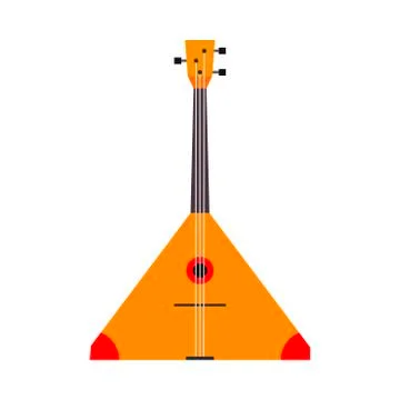 Balalaika vector icon top view illustration symbol. Acoustic string wooden re イラスト素材