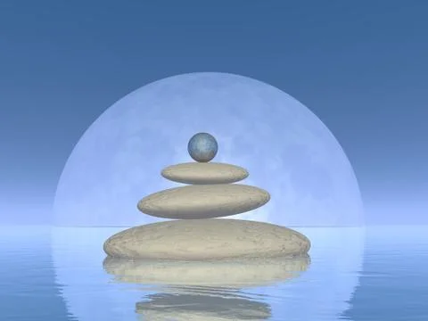 Balance - 3D render Stock Illustration