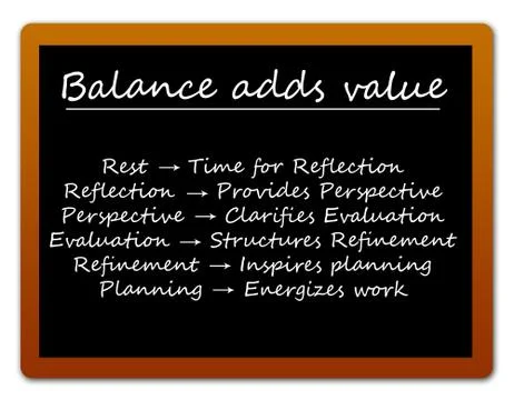 Balance adds value Stock Illustration