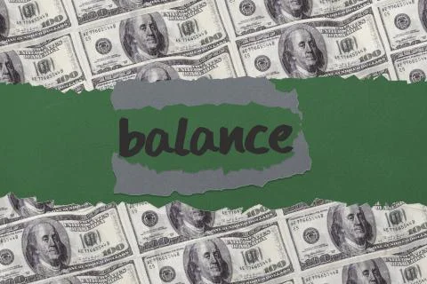 Balance against digitally generated sheet of dollar bills 库存插图