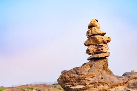 Balance and harmony stone stack, the difference always outstanding and put on Stock Photos
