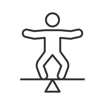 Balance and stability, equilibrium concept icon in line design. Balance Stock Illustration