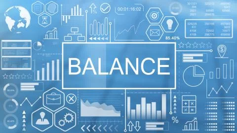 Balance, Animated Typography Stock Illustration