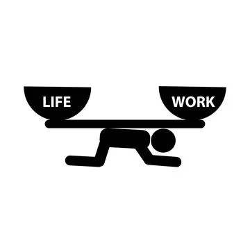 Balance between life and work Stock Illustration