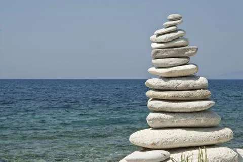 Balance in blue Stock Photos