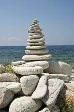 Balance in blue Stock Photos